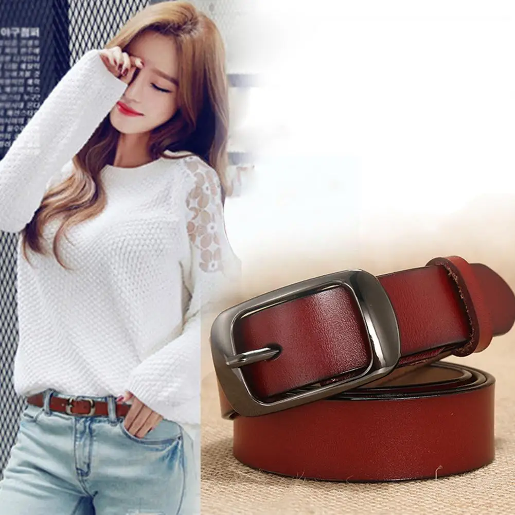 

New Luxury Leather Belt For Women Jean Strap Casual All Match Ladies Adjustable Belt High Quality Durable Girdle U2s6