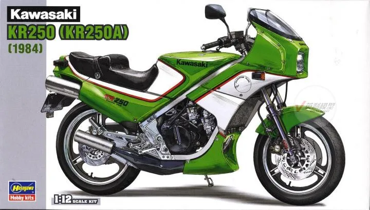 

Hasegawa Plastic Assembly Car Model 1/12 Scale Kawasaki KR250 KR250A Motorcycle 1984 Edition DIY Assembly Model Kit 21512