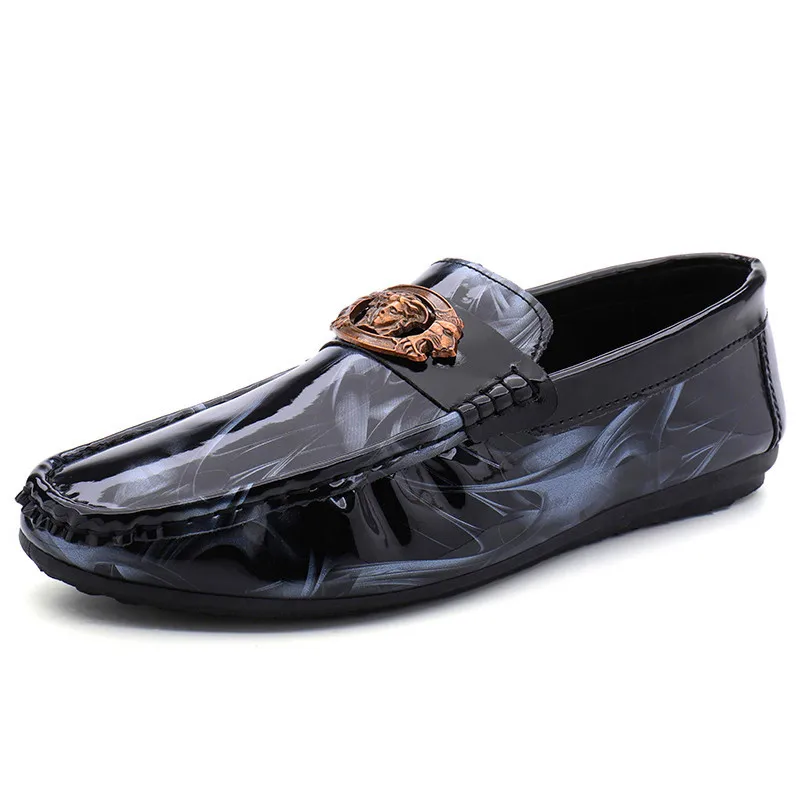 KD11Black Взрывоопасная кожаная обувь с головой тигра; Всесезонная обувь в горошек; дикая обувь; мужская повседневная обувь без шнуровки; мужские модные кроссовки - Цвет: KD11Black