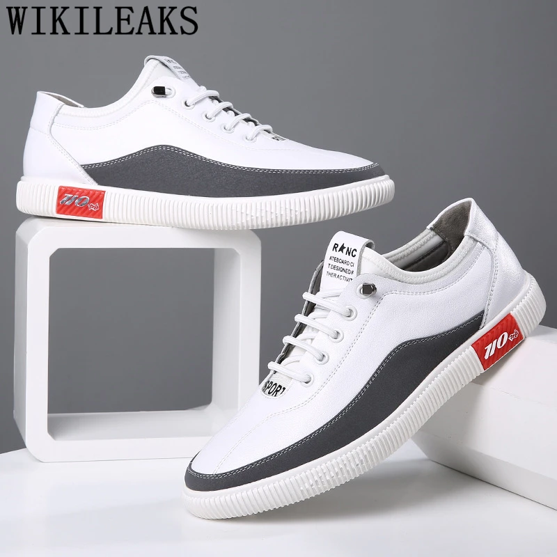 White Men Shoes Leather Luxury Loafers Mens Designer Breathable Fashion Summer Slip on Zapato Casual Hombre | Обувь