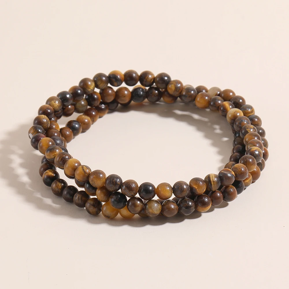 OAIITE 8 Pcs/Set Tiger Eye Turquoise Amethyst Beads Bracelets Bangles Women Mini Natural Stone Bracelet Set Yoga Energy Jewelry