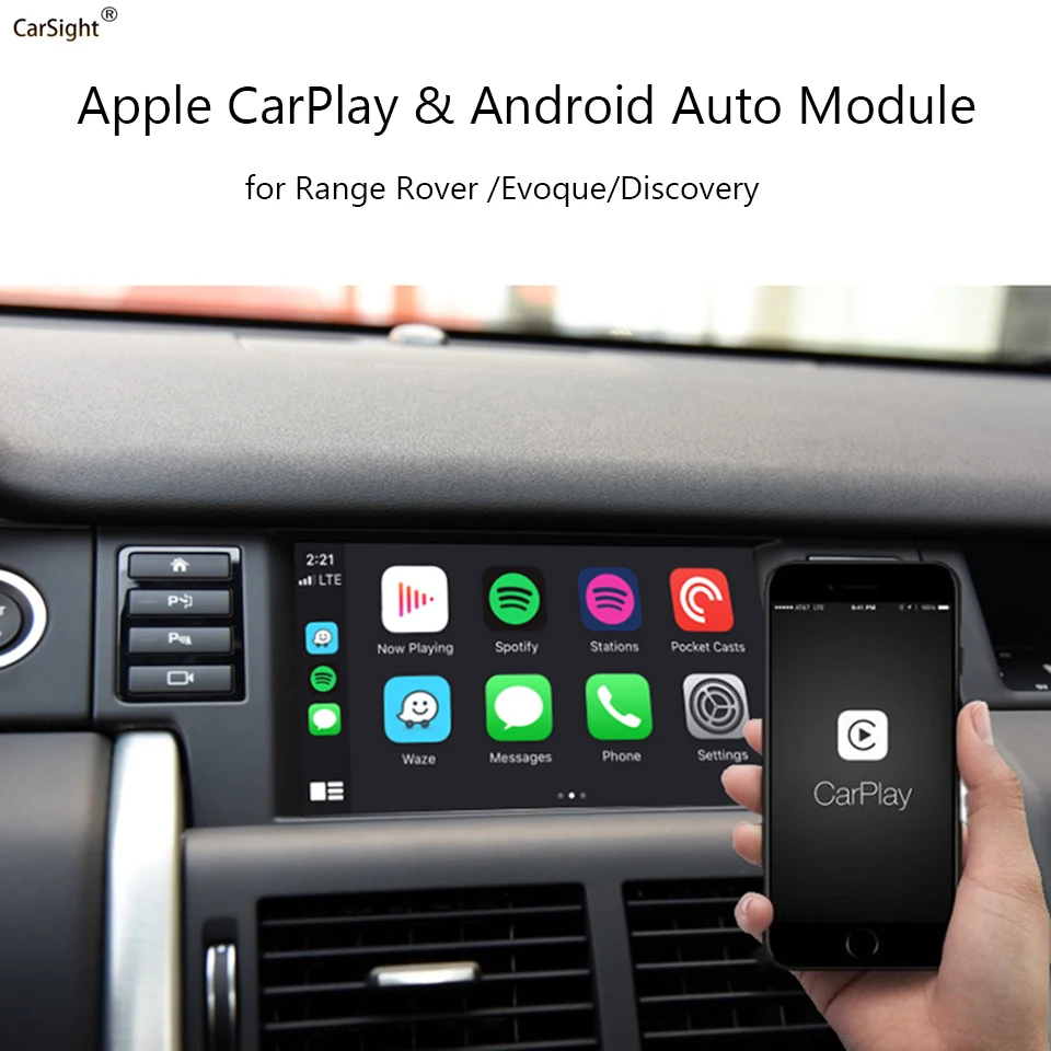 

Phone Mirroring Android Auto CarPlay Box for Range Rover Discovery4 Evoque Jaguar 6PIN LVDS OEM Incontrol Touch Infotainment