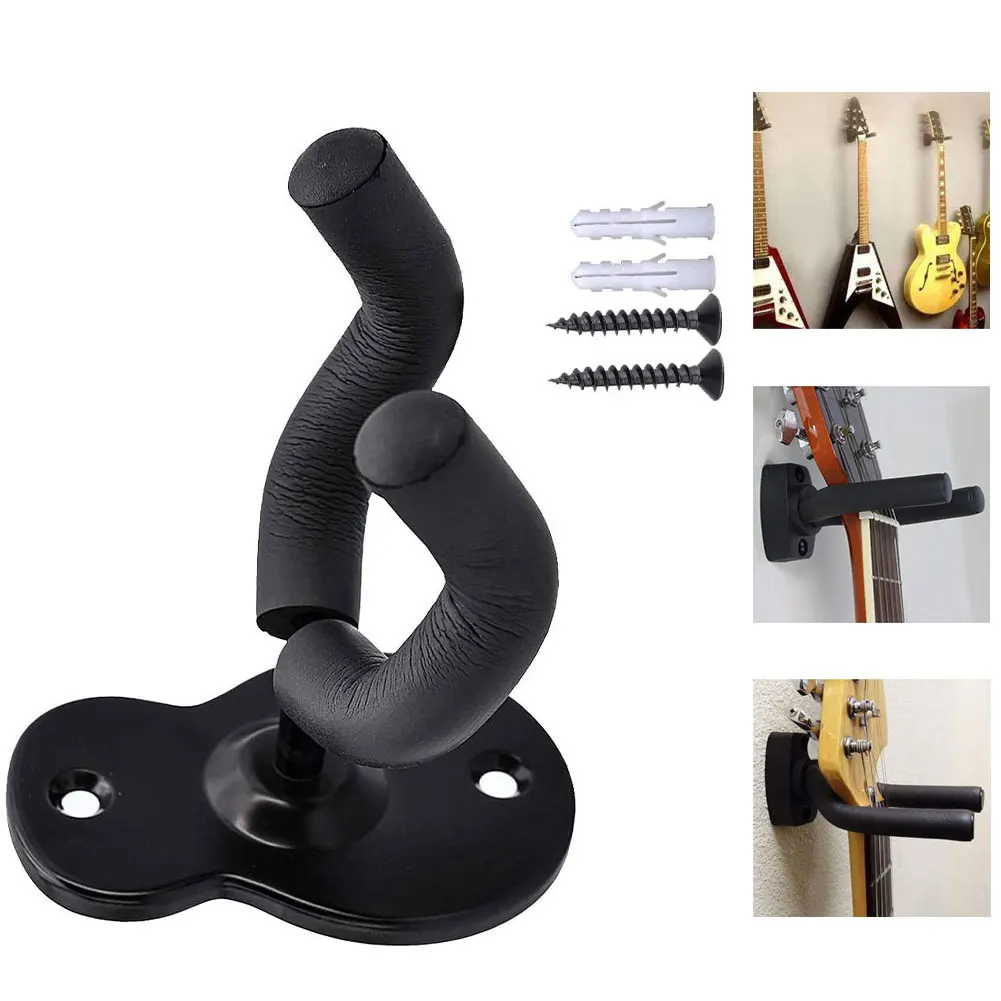 

1Pcs For Guitar Bass Mandolin Banjo Ukulele Stand Wall Mount Hanger Holder Guitar Hanger Electric Guitar Neck Holder Accessories