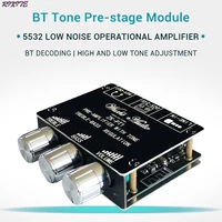 bluetooth 5 0 audio receiver decoder stereo tone board volume controller treble bass tonal preamp amp knob for amplifier zk pt1