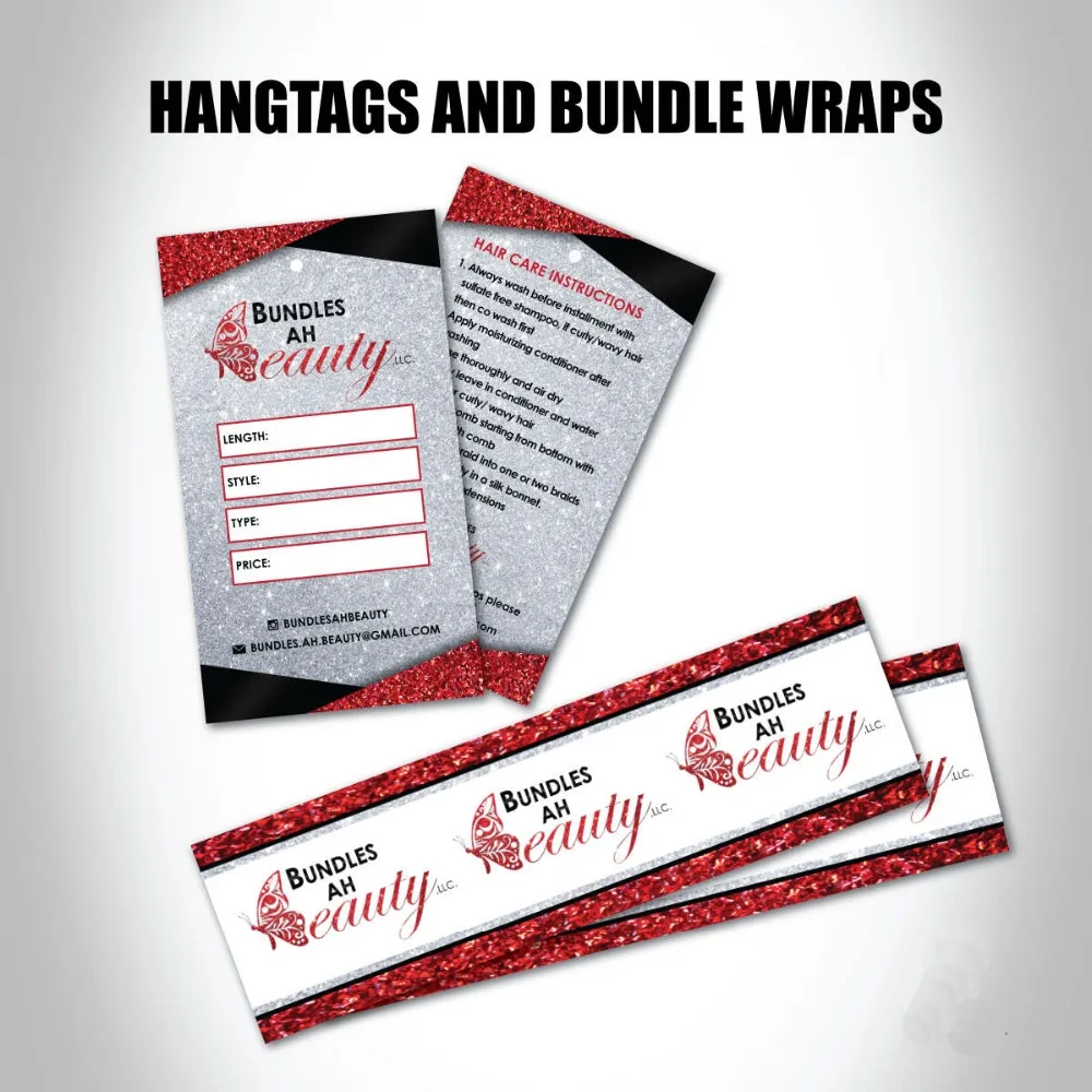 Индивидуальный логотип фирменное наименование волос парики упаковочная бумага