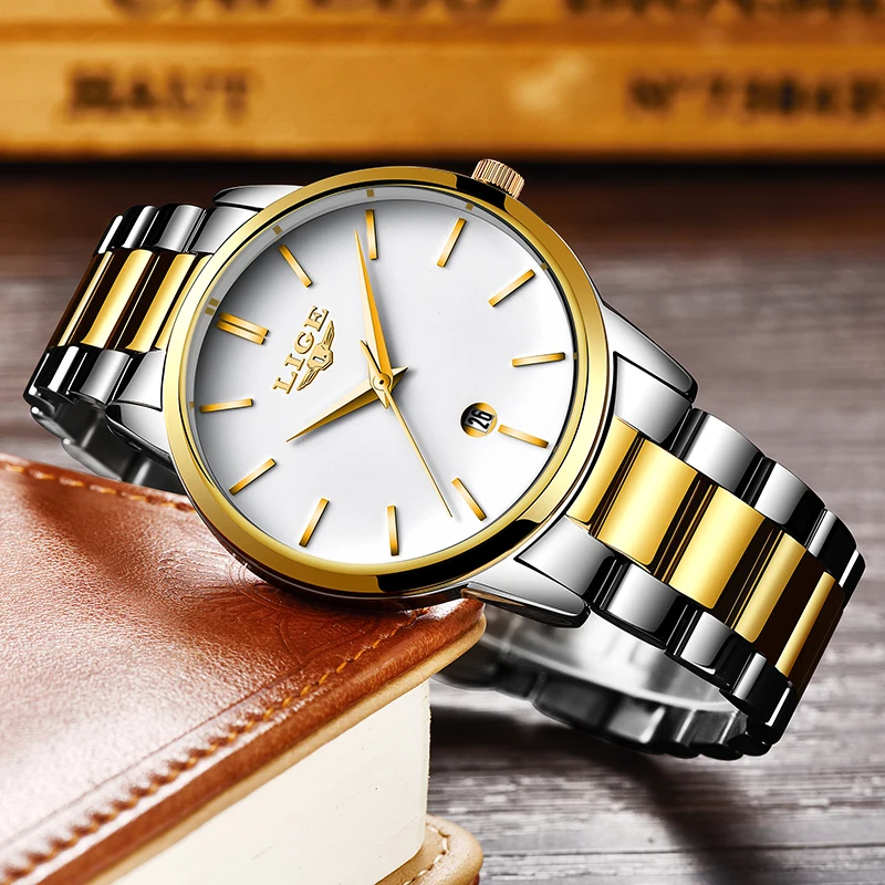

2020 LIGE Lady Fashion Watches Women Quartz Watch Waterproof Watch Women's Wrist watches Female Dress Clock relogio feminino