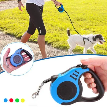 

1PC 3M/5M Retractable Dog Leash Automatic Flexible Dog Puppy Cat Traction Rope Belt Walking Running Lead Roulette