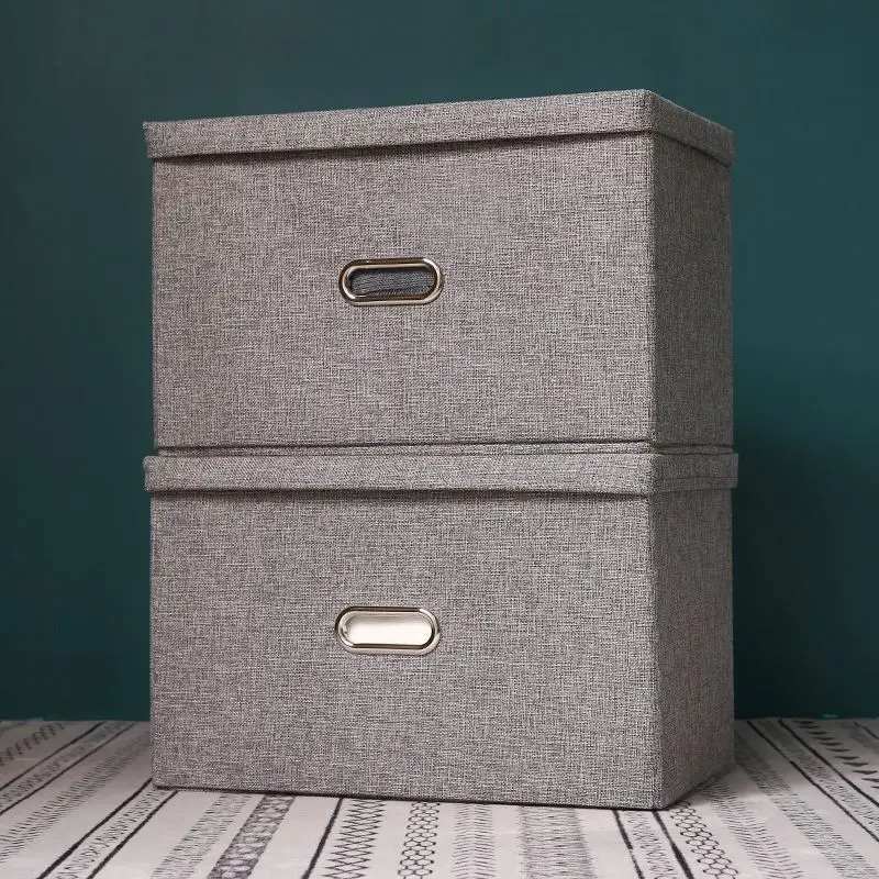 Foldabl органайзер для одежды из хлопка и льна Коробка Для Хранения нижнего белья с
