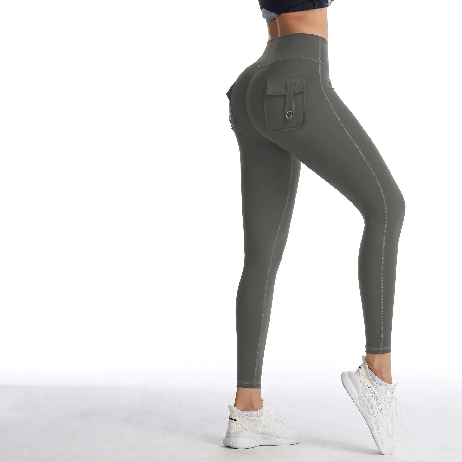 

Women Yoga Pants High Waist Military Style Sport Leggings Gym Slim Fit Pocket Sweatpants Outdoor Running Fitness Pants