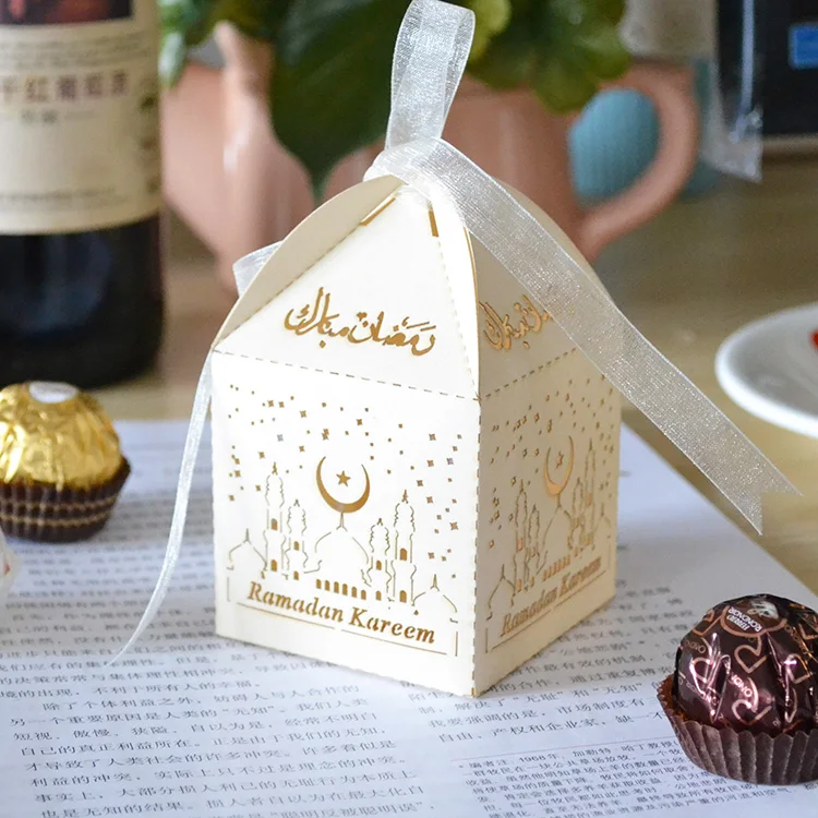 

Muslim Decoration Laser Cut Mosque Moon Star Ramadan Kareem Gift Chocolate Box