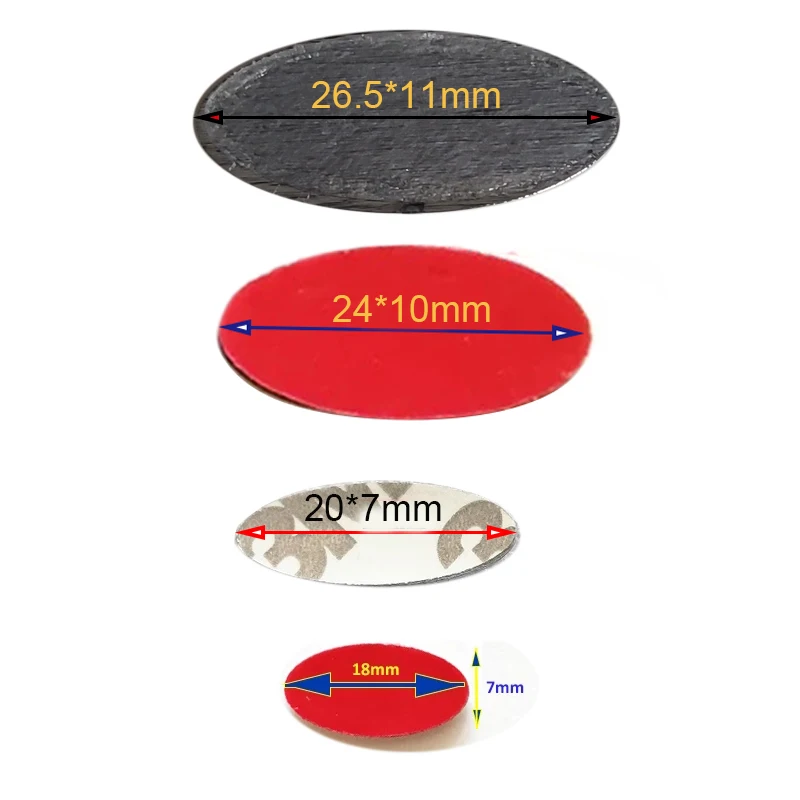 

10pcs/lot 18X7mm 20X7mm 24X10mm 26.5X11mm Oval Car Key logo sticker car emblem sticker metal FOB car key emblem