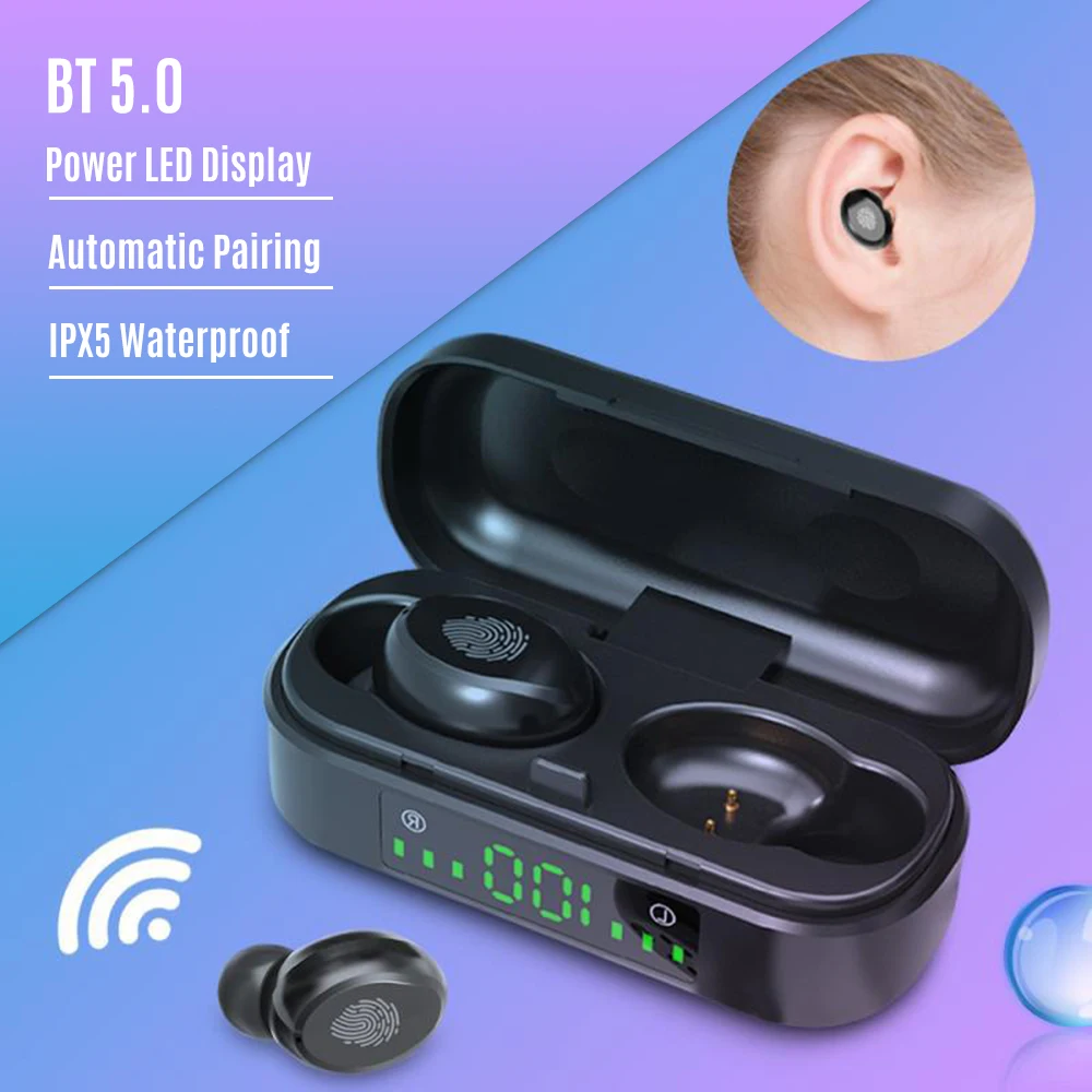 TWS-наушники V 8 с поддержкой Bluetooth 5 0 и защитой класса IPX5 | Электроника