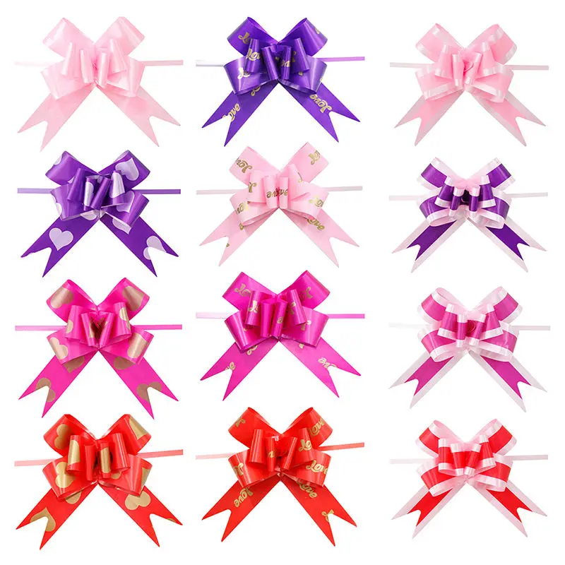 10 шт. подарочная упаковка ленты для свадебного торжества с принтом сердечек