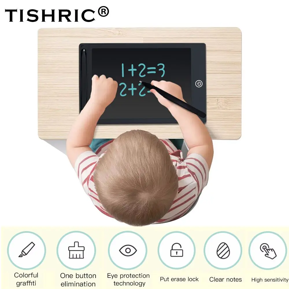 TISHRIC 8,5/10/1" дюймовый ЖК-дисплей цифровой Графика графический планшет для рисования доска электронных рукописного ввода Экран стилус со стирающимися чернилами детские игрушки