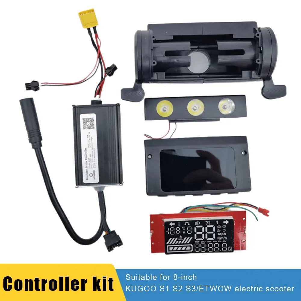 

Electric Scooter Controller Kit 36V 350W Motor Digital Display Controller Dashboard Brake Headlight for KUGOO ETWOW