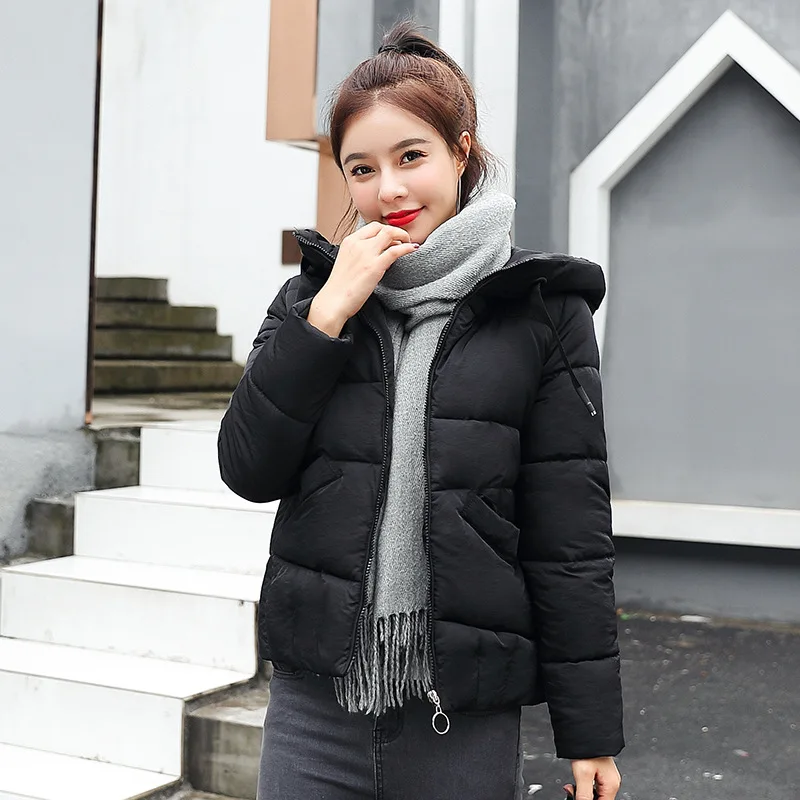 

2020 Autumn women loose down cotton-padded jackets coat fashion women students Hooded jacket coatsKorean Winter jacket parkas