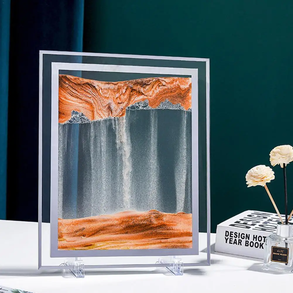 

Moving Sand Art Picture Round Glass 3D Deep Sea Sandscape In Motion Display Flowing Sand Frame Sand Painting