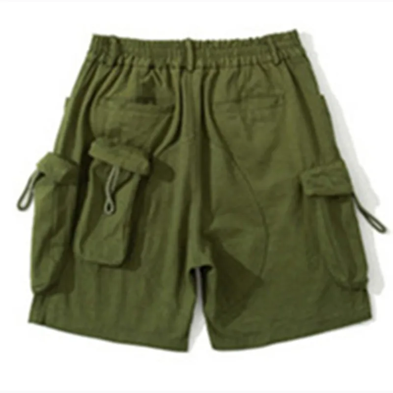 

Мужские шорты Cityboy в японском стиле, повседневные свободные штаны для инструментов, множество сумок, пятиконечные брюки, минималистичные ул...