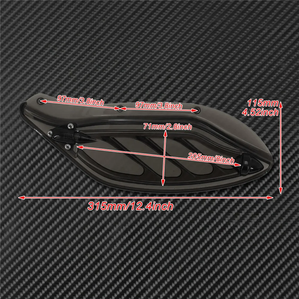 МОТОЦИКЛ ABS Регулируемый крыло обтекатель-дефлектор черный/серый/дым для Harley Touring