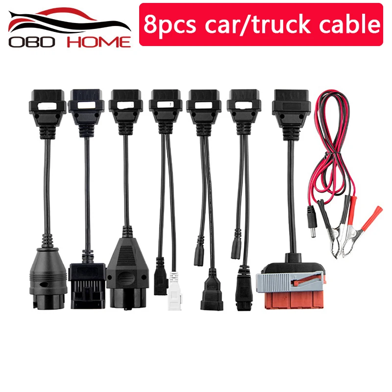 

Full Set 8 pcs Car Cables 8pcs Truck Cables OBD2 Diagnotic Car/truck Cables For MVD/Multidiag Pro+ Plus