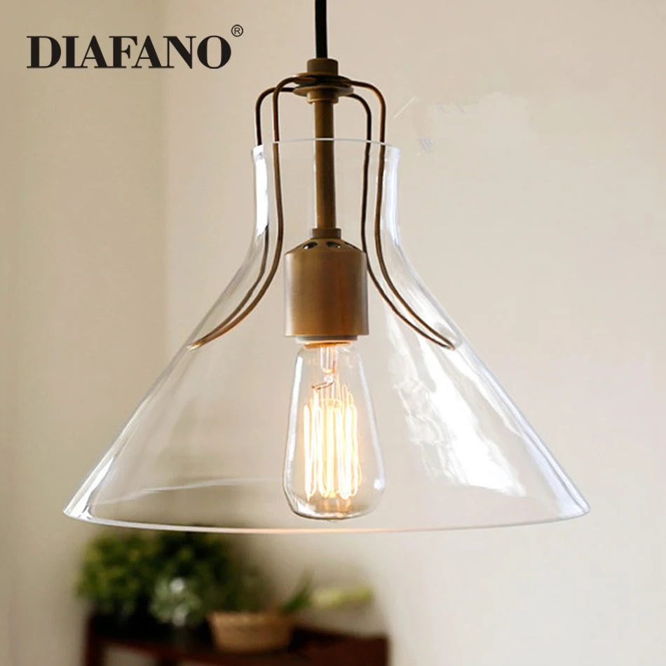 

Modern Clear Glass Laboratory Bottle Pendant Light Fixture DIY Home Decoration Dinning Room Bar Cafe Wood E27 Bulb Pendant Lamp
