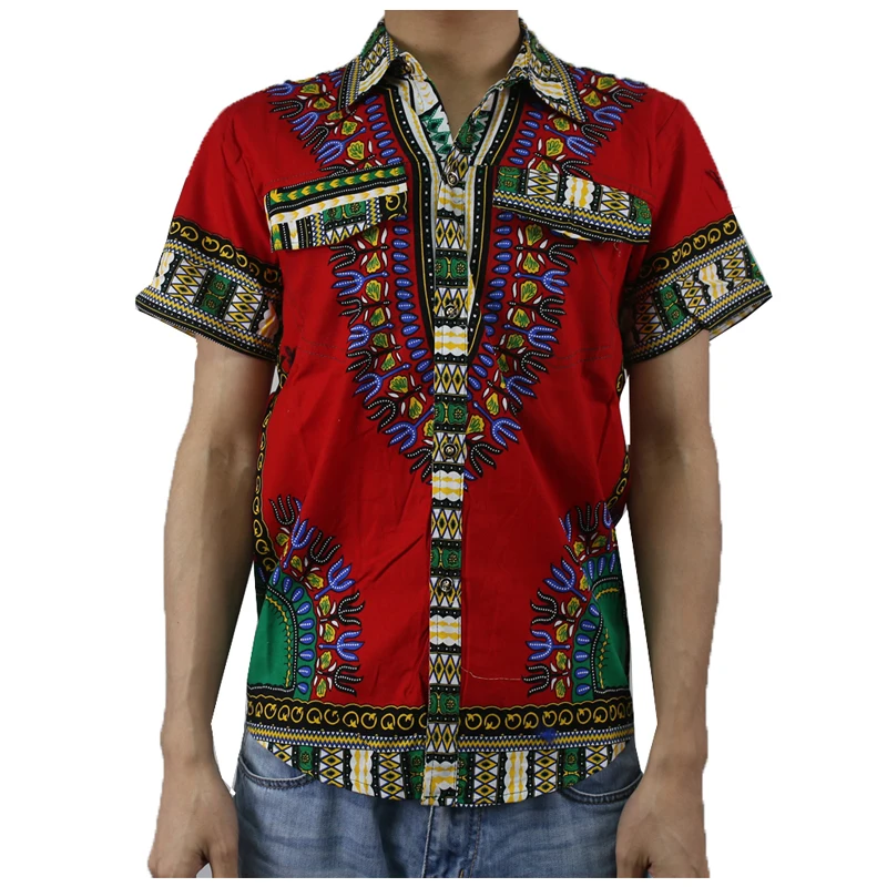 

African Print T Shirt For Men Short Sleeve Dashiki Shirt Traditional Classic Outfit African Men's Clothing Vetement 2021 Tops
