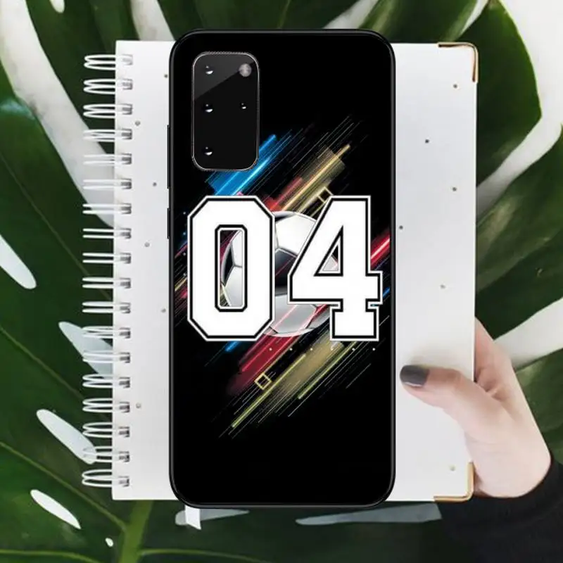 

Football Lucky number And letter Phone Case For Samsung galaxy S 9 10 20 A 10 21 30 31 40 50 51 71 s note 20 j 4 2018 plus