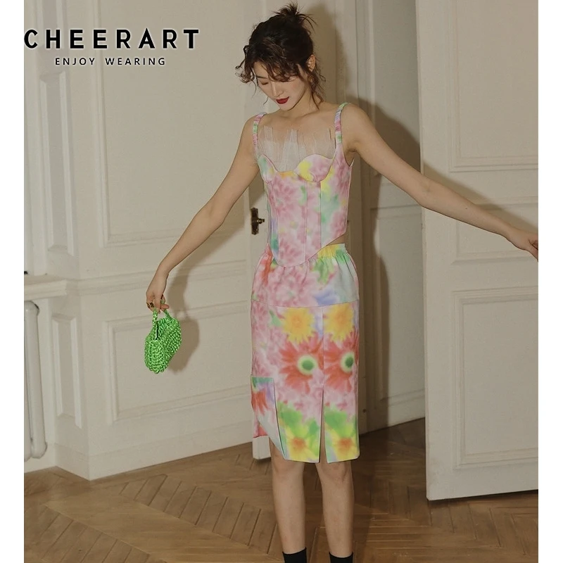 CHEERART укороченный топ в стиле барокко розовый бюстгальтер с завязкой женский