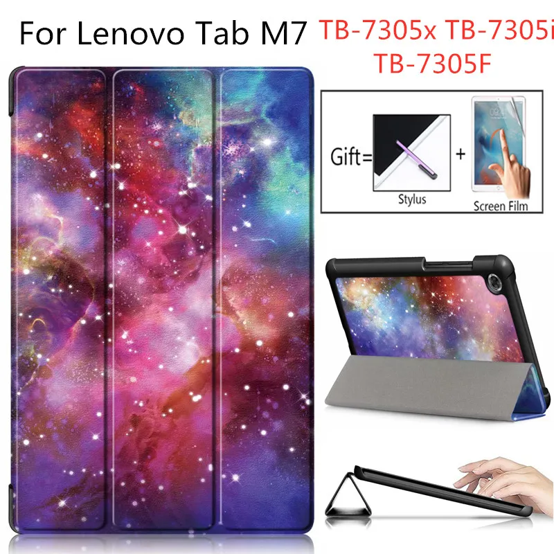 Тонкий магнитный складной чехол книжка для Lenovo Tab M7 TB 7305x 7305i 7305F планшета 7305|Чехлы