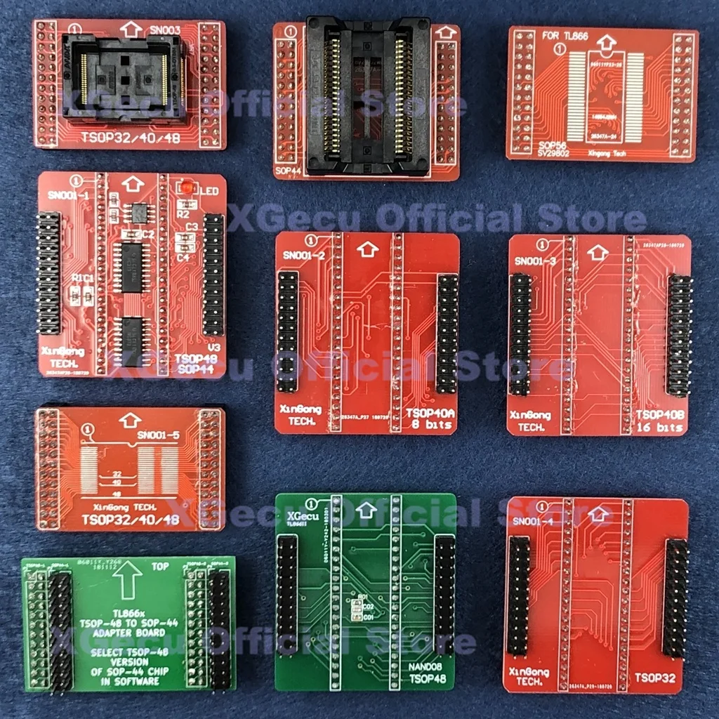 NAND TSOP32/40/48 SOP44 SOP56 адаптер для XGecu TL866II Plus USB Универсальный программатор SPI