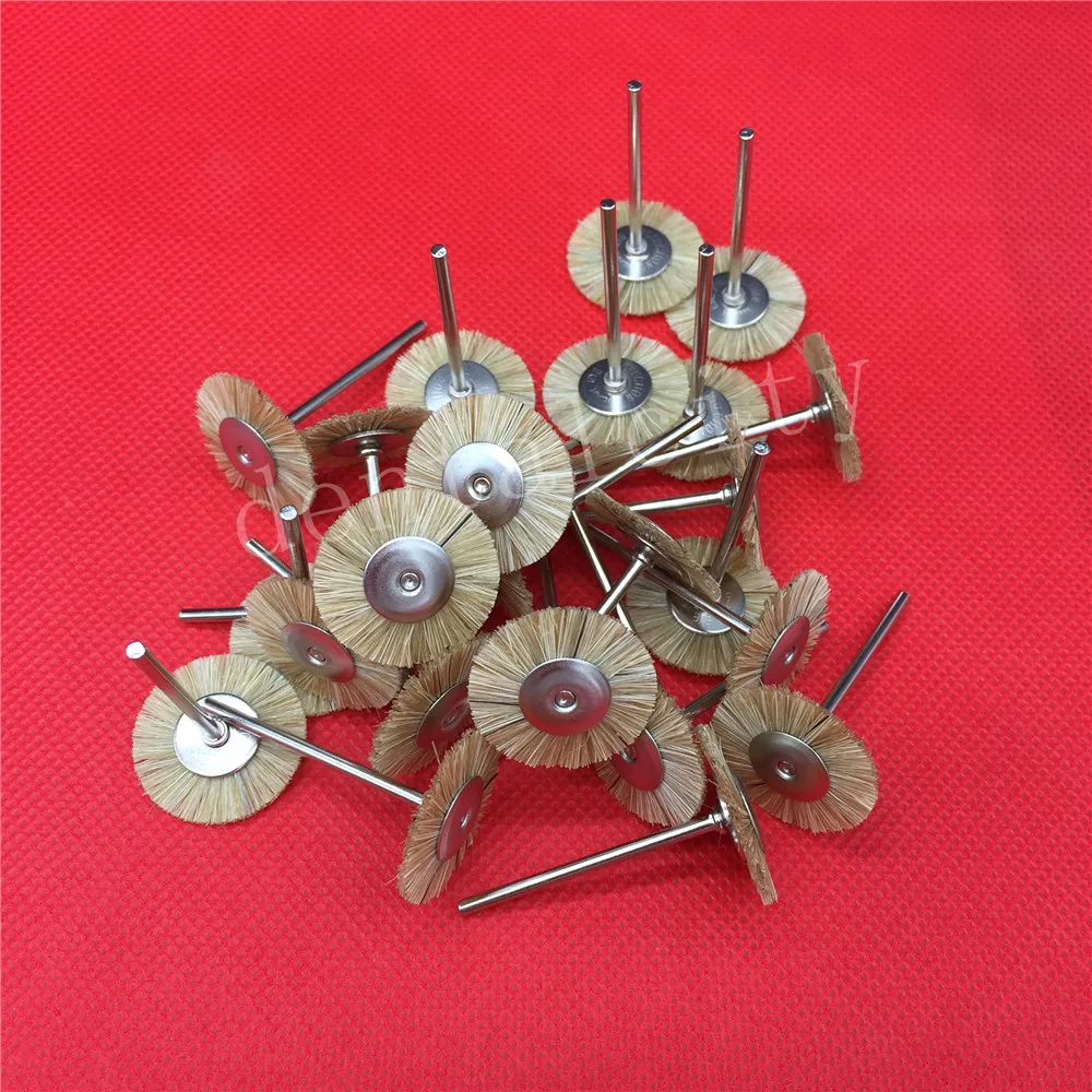 30 шт. зубные полировальные диски щетки 3 мм мягкие белые козья шерсть полировка