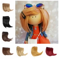 10cm25cm diy hairline big roll big buckle mini tresses doll wig material hair wig for russian hand made doll accessories