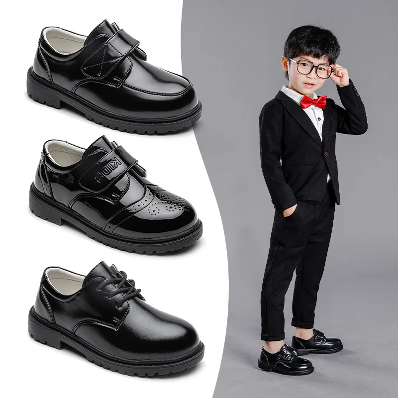 

Spring & Autumn Children Leather Shoes Fashion Boys Kids Campus Student Performance Size 26-37
