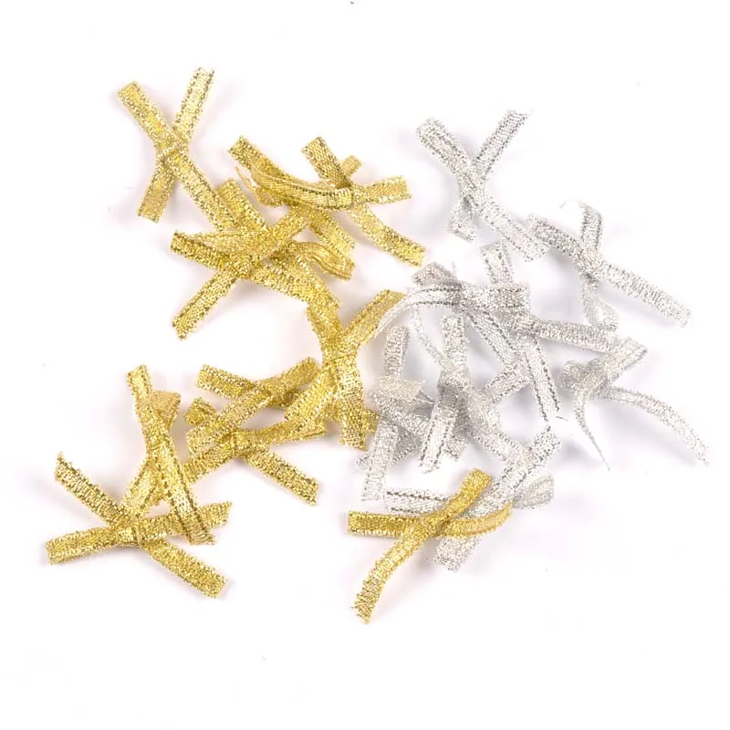 50 шт. Серебряный/Золотой бант Рождественская елка украшение Рождественское