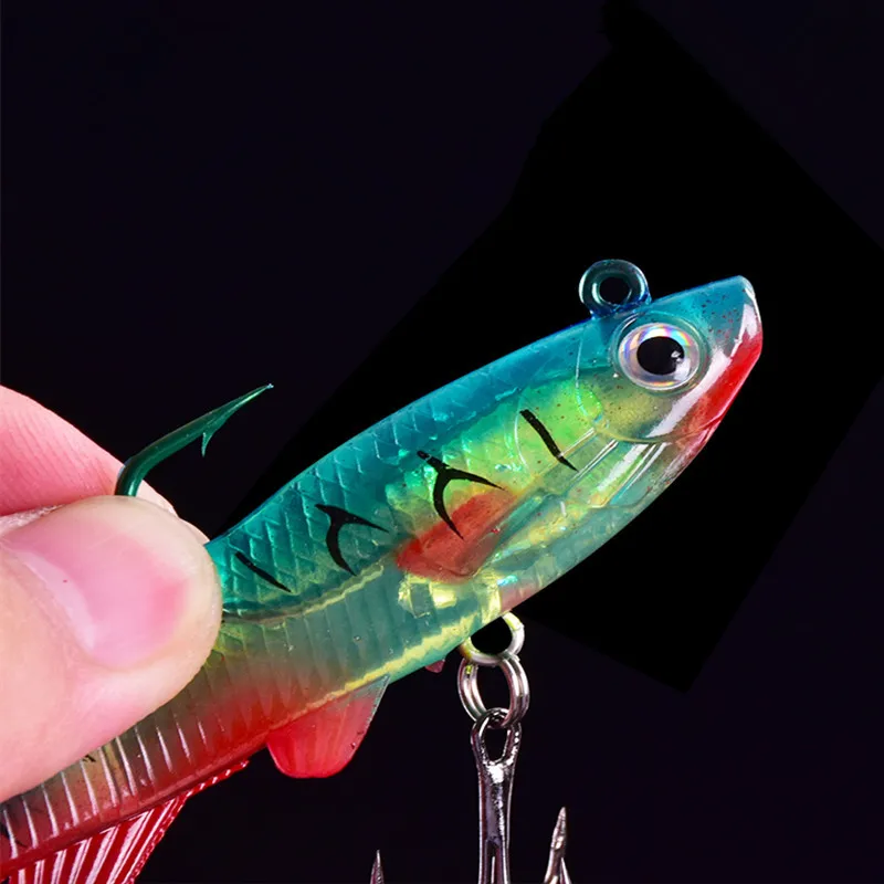 Rubber soft bait 90mm 14g Fishing Lure Swim bait Fishing Tackle Artificial Silicone Bass Carp Lures goods for fishing summer