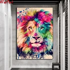 Алмазная живопись, красочный постер, живопись, современные животные, львы, алмазная вышивка, картины для домашнего декора, настенное искусство