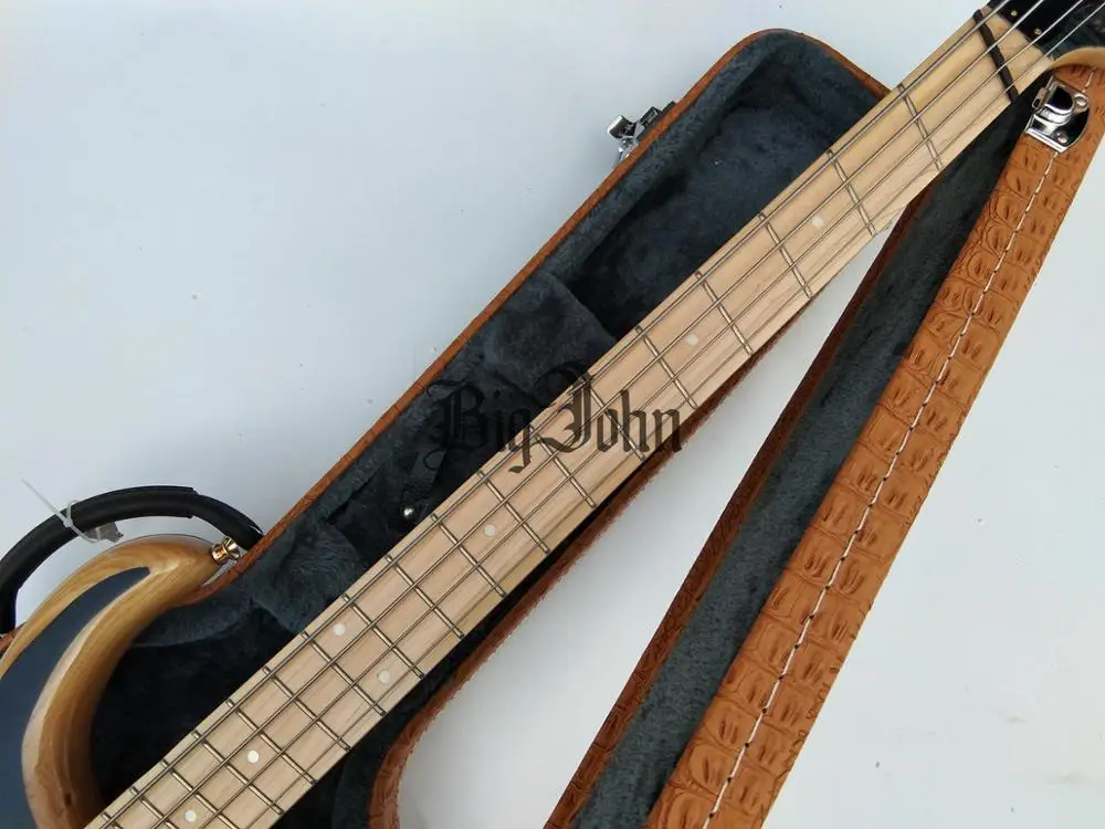 Новый вентилятор Fretted 4 струны электрическая бас гитара сэндвич Elm Body & кленовый