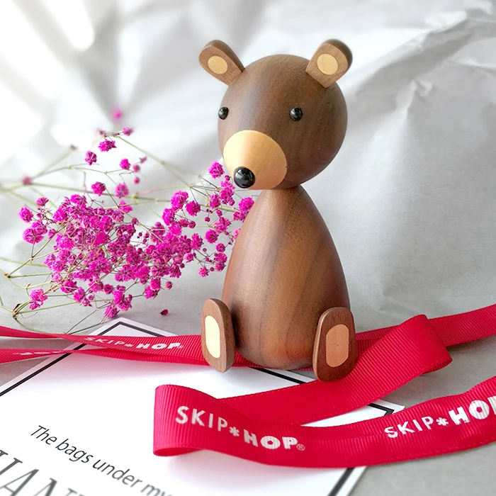 

Russia Little bear wood ornaments for decor squirrel for furniture wood crafts shipping small gifts wood bear toy ornament home