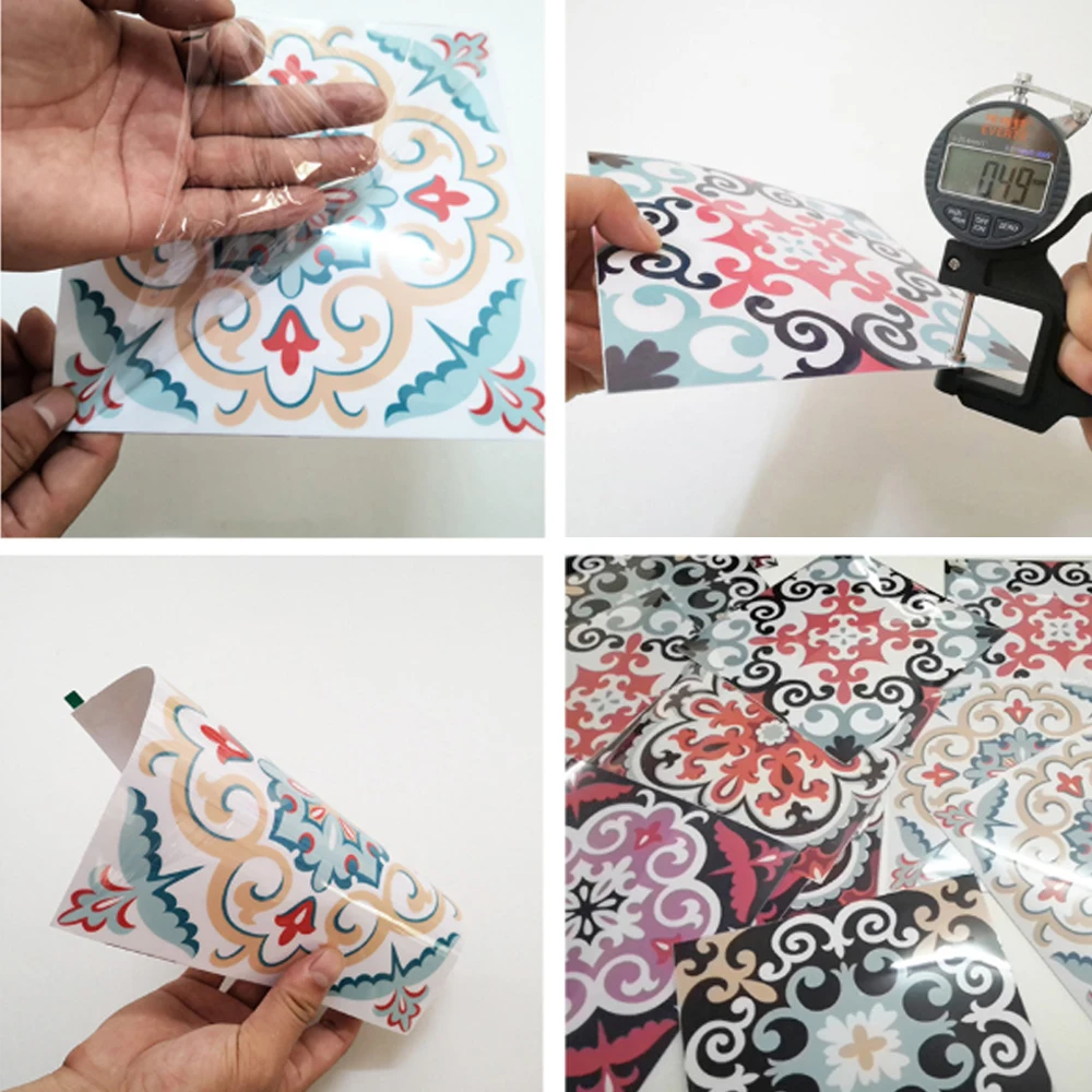 10 шт. Винтаж плитка наклейки самоклеящиеся Водонепроницаемый марокканский