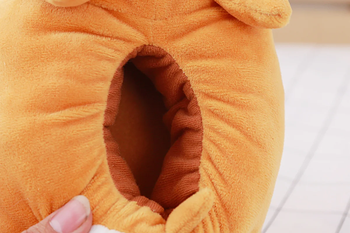 Lovely Corgi Shoes Heeled Cartoon Animals Dog Slippers Plush Indoor Floor Shoes Anti-slip Girls Ladies Friend Gift