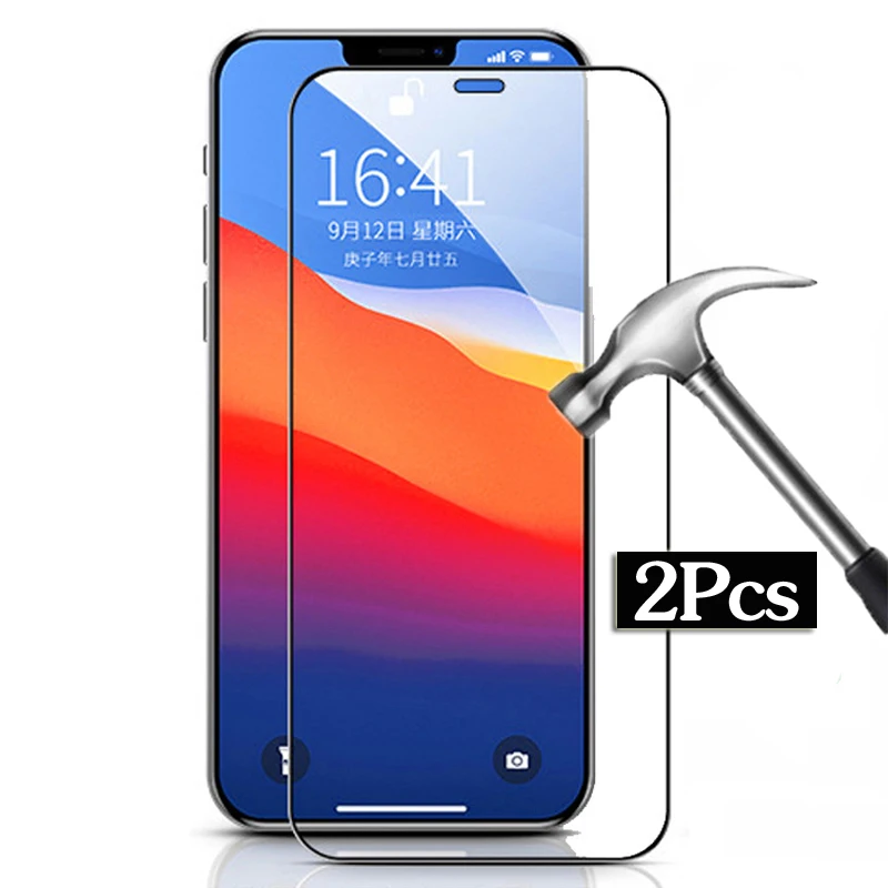 

2Pcs phone screen protector on iphone12 mini Screenprotector film for iphone 11Pro 12pro max 11 pro 12 pro mini glass smartphone