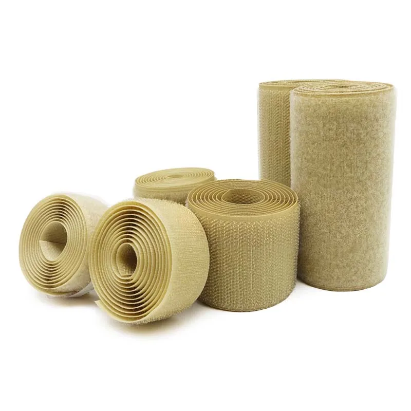 

10CM Width no adhesive hook loop fastener tape sewing magic tape sticker strap couture strip clothing khaki