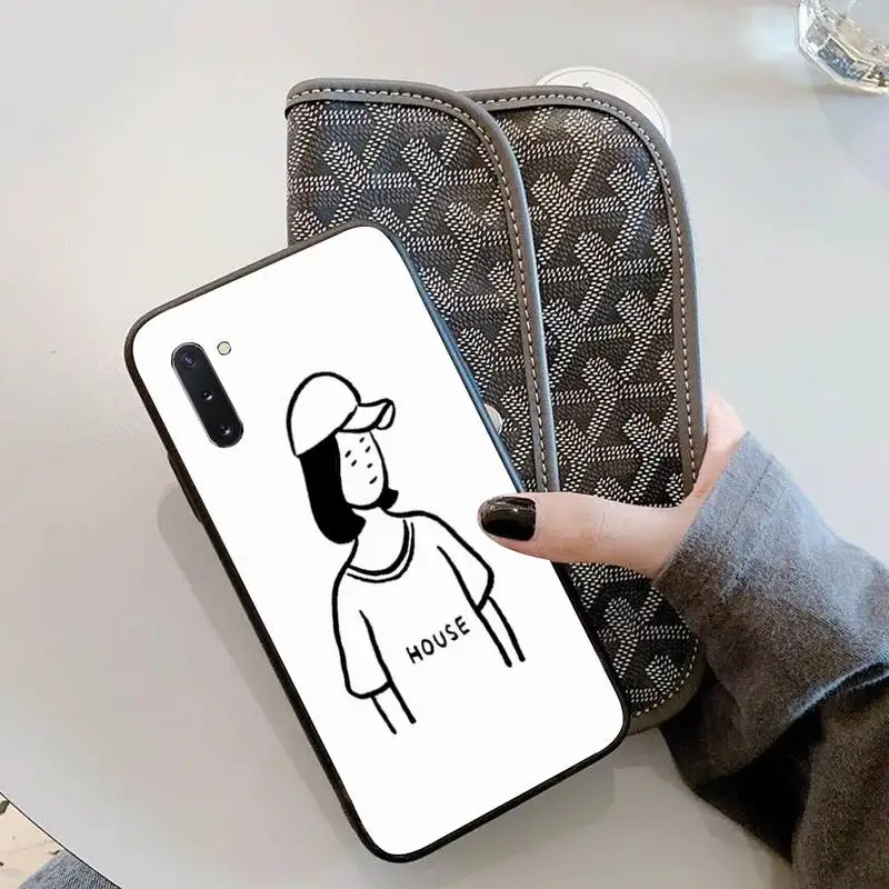 Простой белый мягкий чехол для мобильного телефона Samsung Note3/4/5/8/9/10/10Lite M10/20/30 A70 |