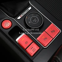 for vw volkswagen teramont atlas 2017 2020 interior one button start gear shift parking stop button cover trims car accessories