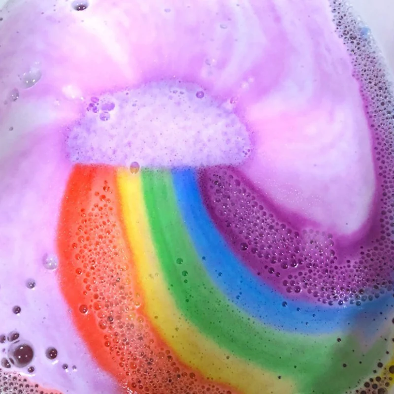 

1 Pcs Natural Skin Care Rainbow Bath Salt Exfoliating Moisturizing Bubble Bath Ball Shower Accessories