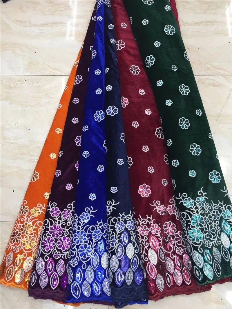 

French Net Lace Fabric With Sequins Velvet Fabric 2020 High Quality Lace African Lace Fabric For Wedding Sewing ZXN140