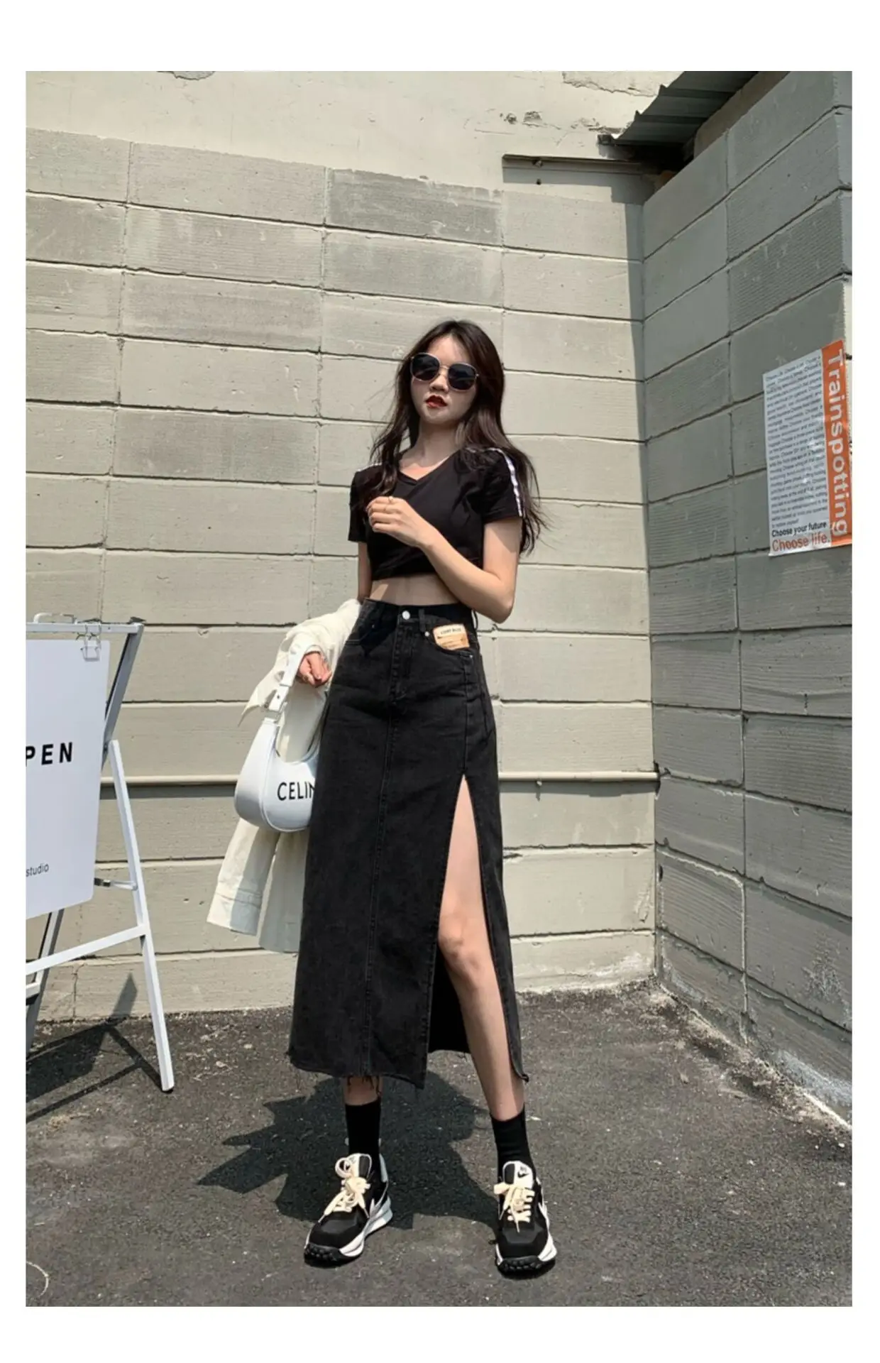

2021 new high-waist skirt denim skirt women's a-line skirt Harajuku trend top high-quality women's skirts skirt long skirts
