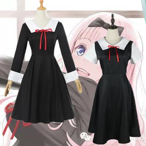 anime fujiwara chika cosplay costume wigs girl school uniforms suit shinomiya kaguya sama love is war women party dress c50c11 free global shipping