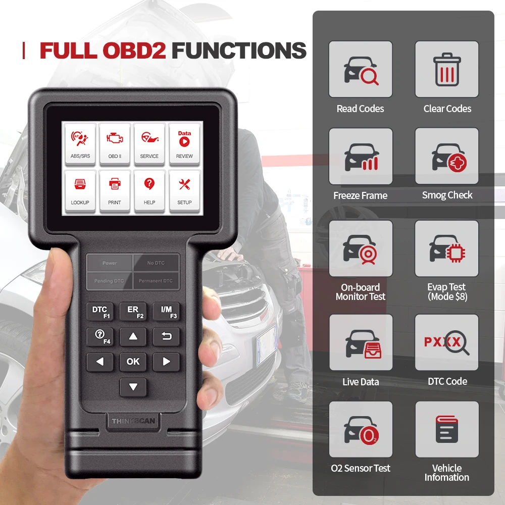 Thinkcar Thinkscan S99 DIY любого автомобиля OBD2 полный Системы читатель кода масло