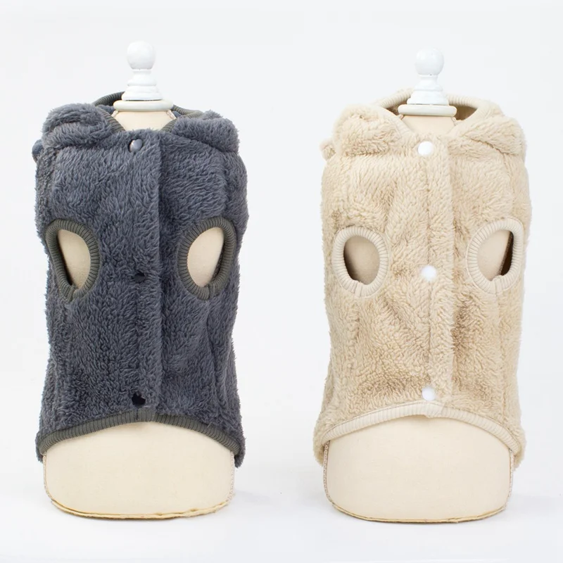 Рождественская Одежда для собак зимнее теплое флисовое утепленное пальто куртки